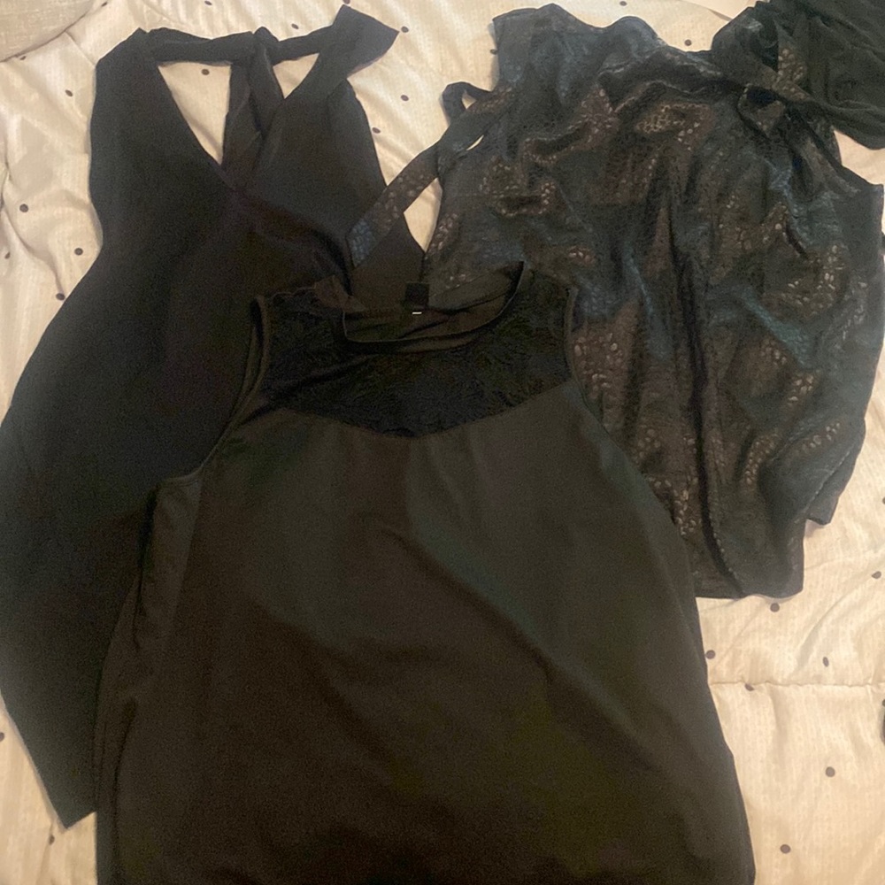 3 black tank tops sold together never worn